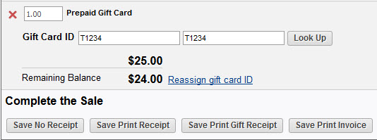 Redeeming A Gift Card